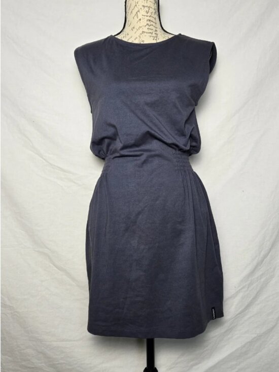 Known Supply Dresses & Skirts - Known Supply Organic Cotton Smocked Waist Mini Dress Charcoal S
